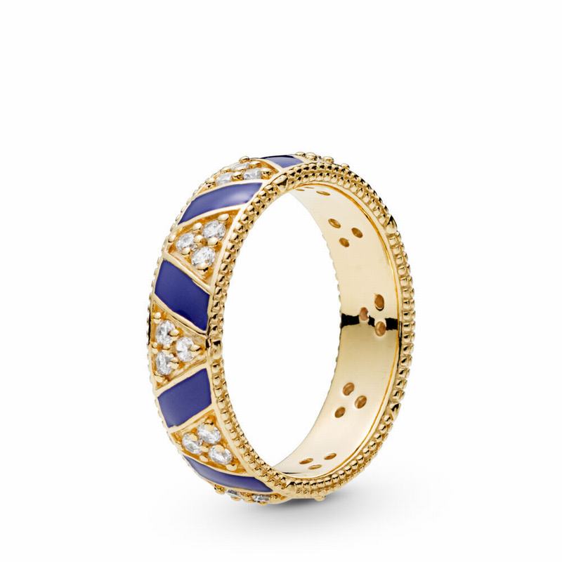 Pandora Australia Shine™ Exotic Stones & Stripes Stackable Ring - 18ct Gold Plated | LNMROH294